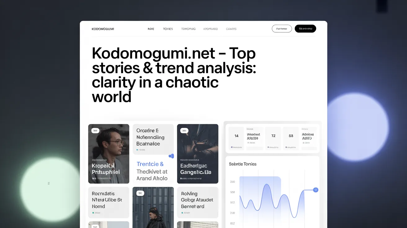 Kodomogumi.net – Top Stories & Trend Analysis: Clarity in a Chaotic World